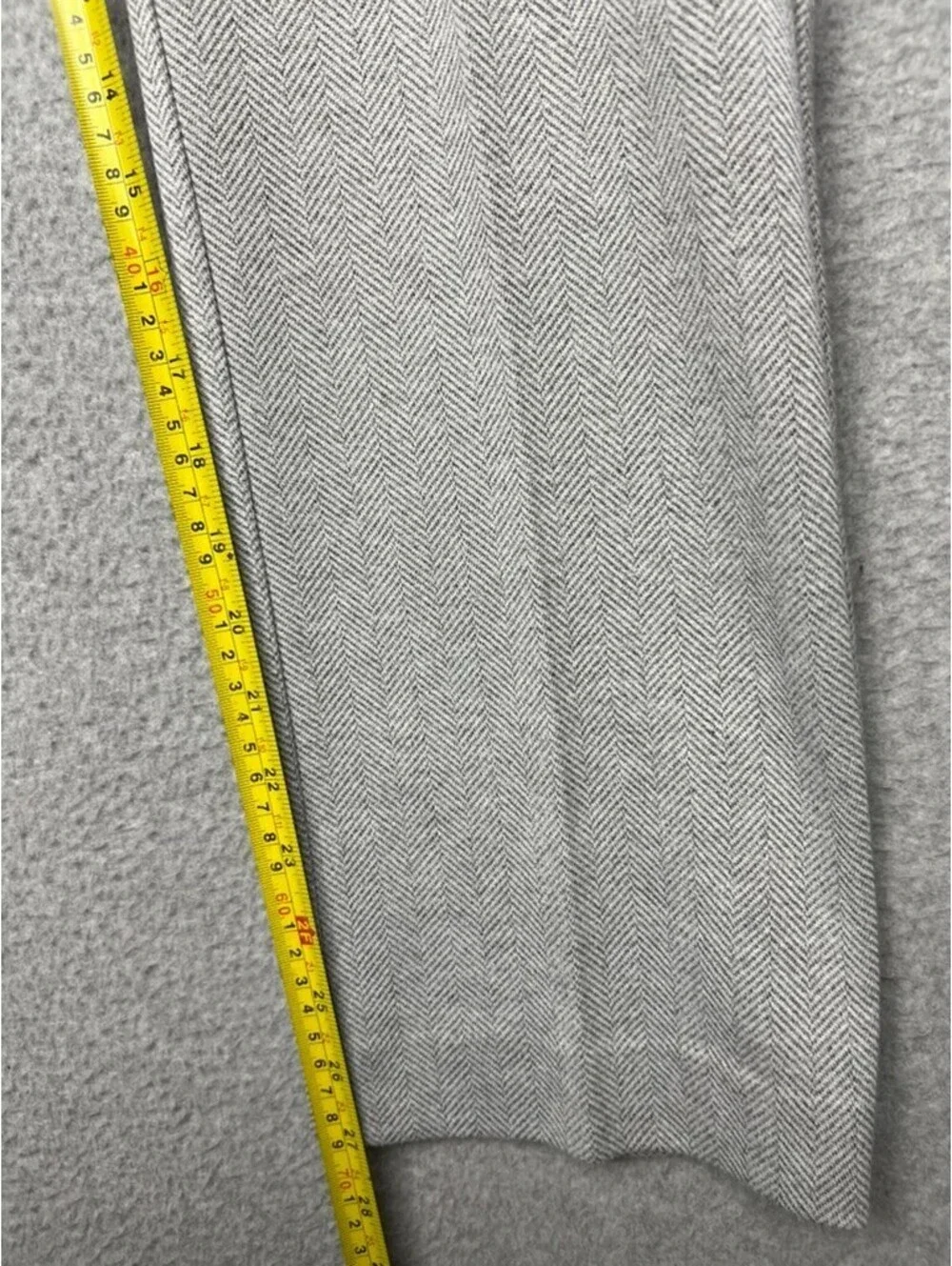 Ann Taylor Herringbone Ankle Pants Women Petite 6P Gray Office City Work Casual*